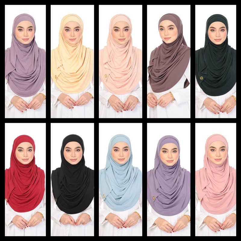 SG Seller 2022 Instant hijab Stella with inner | Maxi instant tudung ...