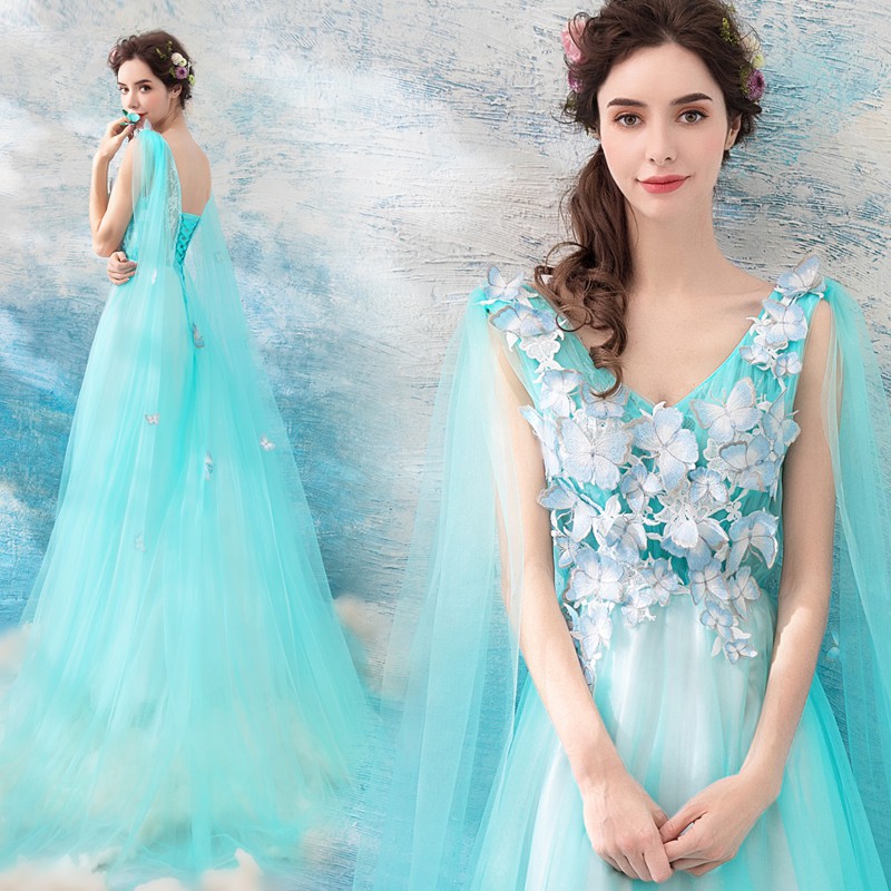 turquoise formal dress