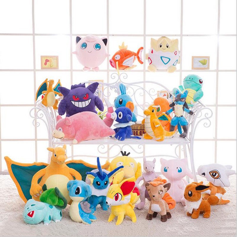 TV & Movie Character Toys 14 Mewtwo Pokemon Center Anime Plush Toy Soft Stuffed Doll Kids Xmas Gift