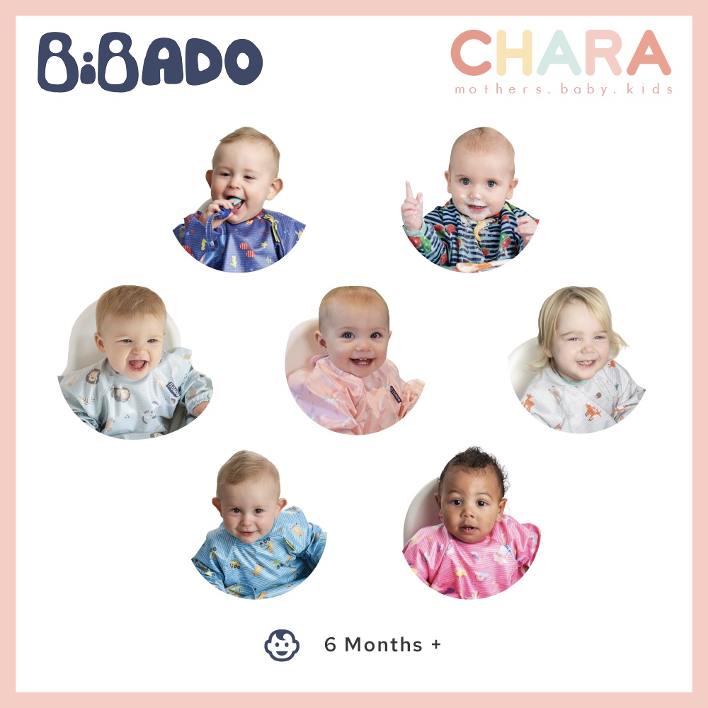 Bibado Long Sleeve Coverall Weaning Bib 7 Designs Shopee Singapore