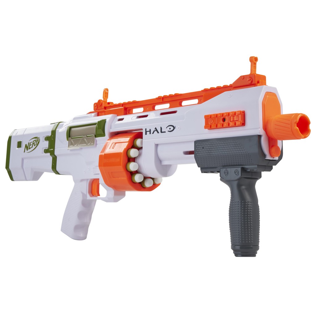 Nerf Halo Bulldog SG Dart Blaster Pump Action Rotating 10 Dart Drum 