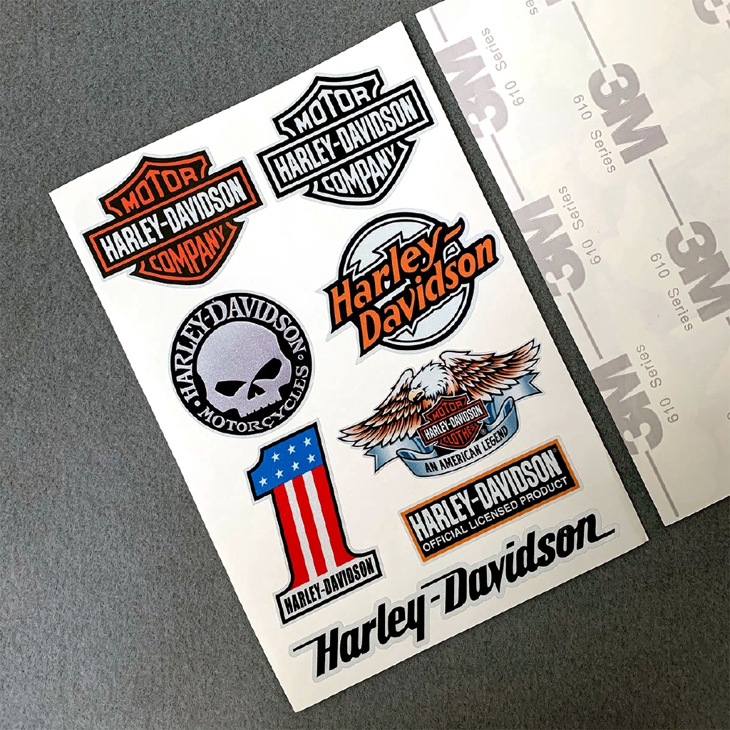 3M Logo Highly Reflective Harley HarleyDavidson Sticker Motorcycle