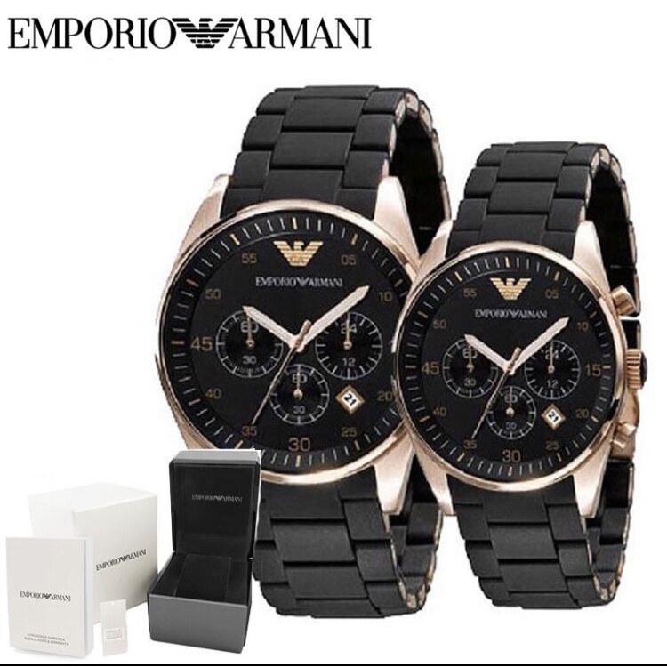 armani couple watch set