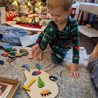 3D Kids Wooden Montessori Jigsaw Puzzle Children's Educational Stress Relief Face Puzzle #1