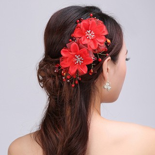 Kdwomens Lady Rhinestone Flower Hair Clips Bridal Wedding