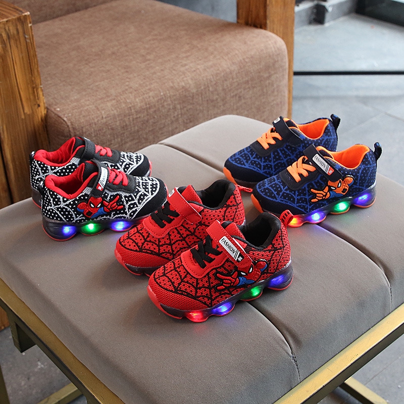 spiderman light up shoes