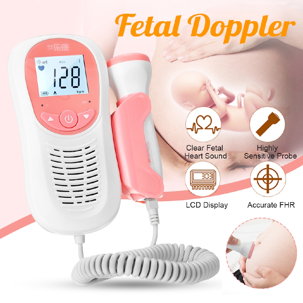 Fetal Doppler Prenatal Pro Lcd Fetus Baby Heartbeat Detector Rate Heart Monitor Shopee Singapore