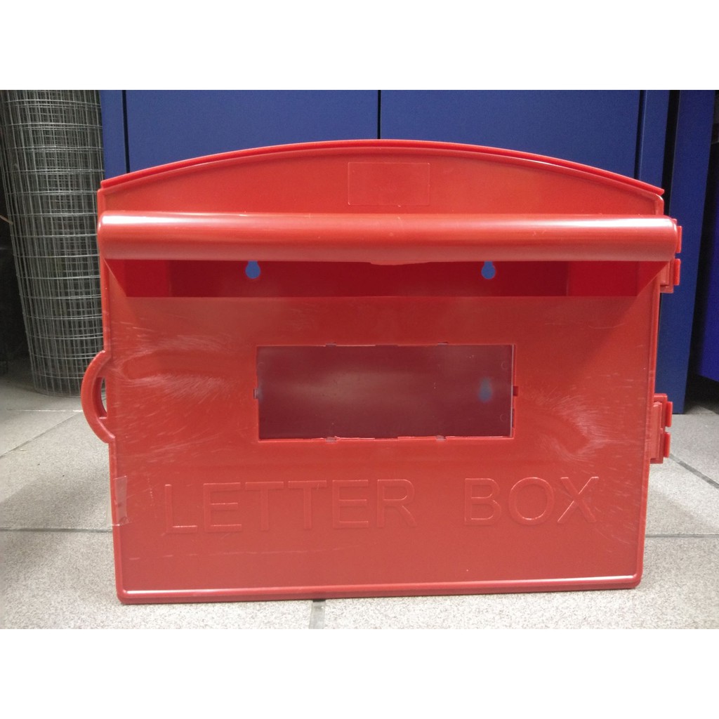 Pvc Letter Box Red Plastic Mail Box Peti Surat Plastik Mailbox Letterbox 信箱 Shopee Singapore