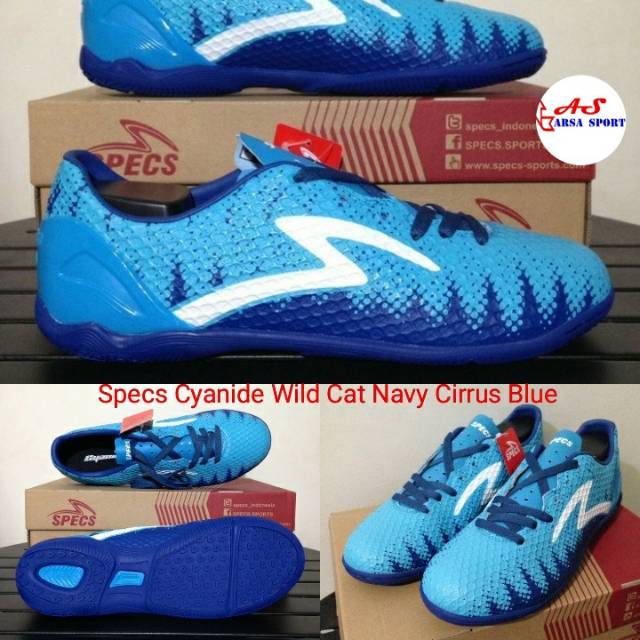 Futsal Specs Cyanide Wild Cat Navy Cirrus Blue Futsall Shoes | Shopee ...