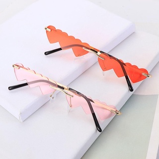 Image of thu nhỏ EUTUS Heart SunGlasses Unique Women Rimless Small Frame Vintage Shades #7
