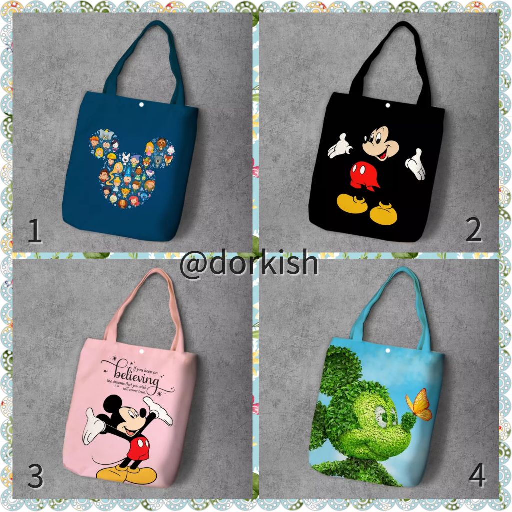 minnie mouse canvas tote bag