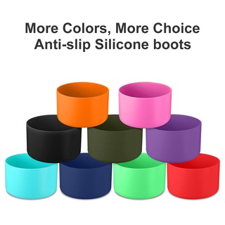 Protective Silicone Boot for Hydro Flask 12,16,18,20,21,24 oz Standard and Wide Mouth Water Bottles, BPA Free Anti-Slip Bottom Sleeve Cover for Stainless Steel Water Bottle