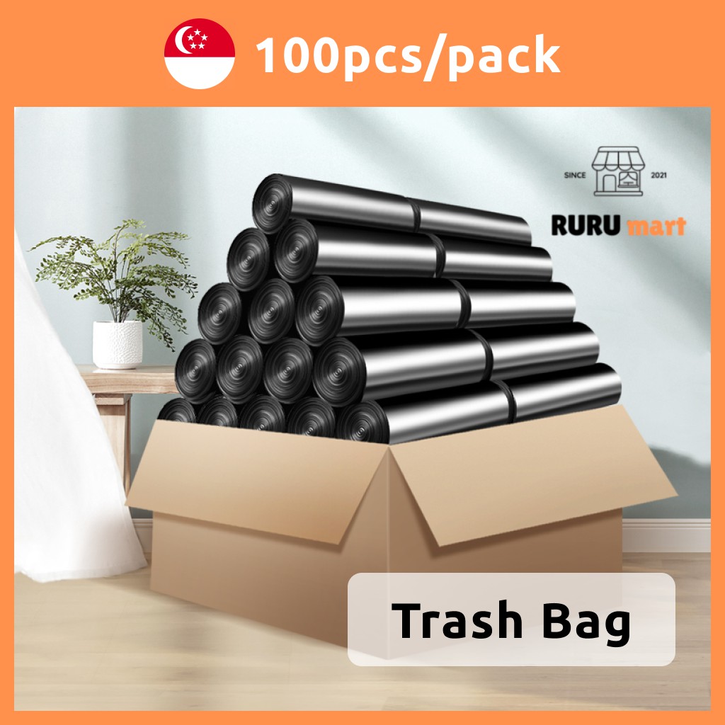 [RURUMART] 100pcs Plastic Trash Rubbish Bag/ Garbage Bag /Grocery ...