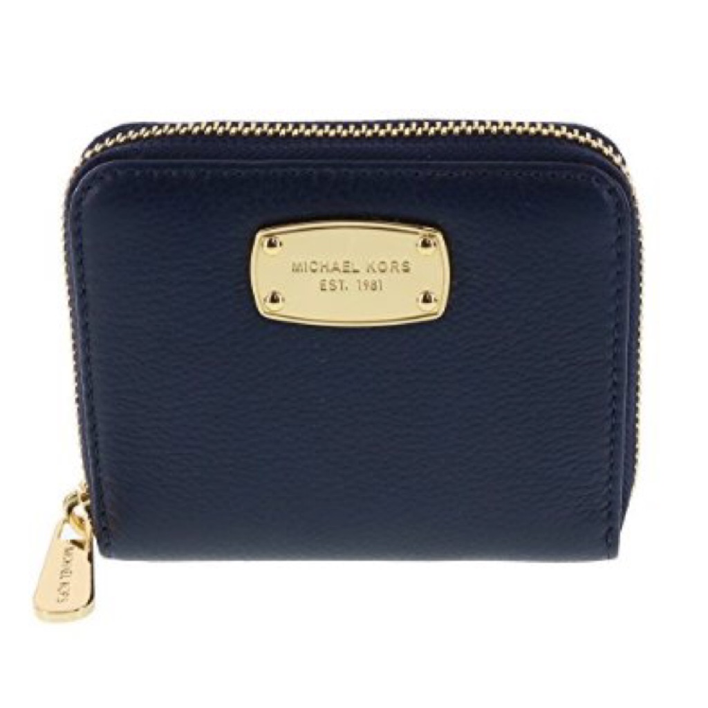 mk navy wallet