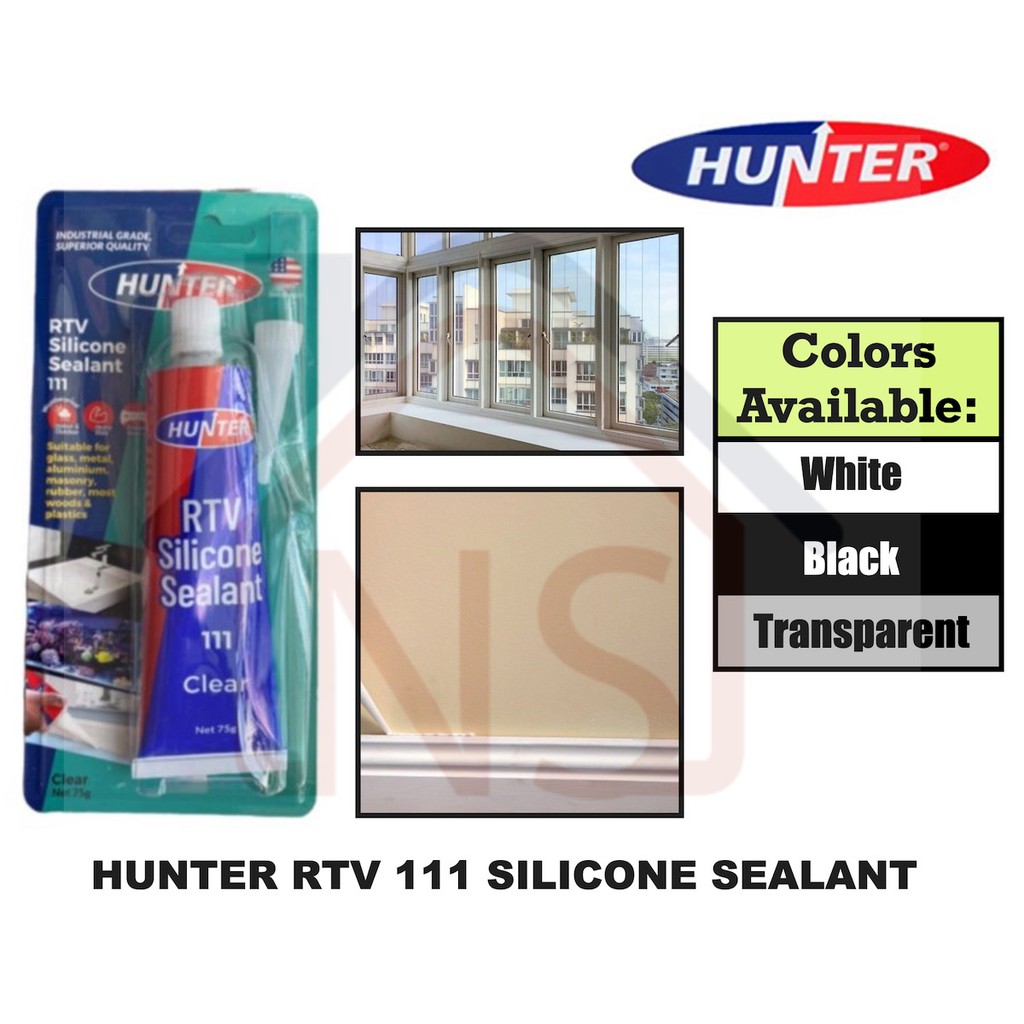 Hunter 111 RTV Silicone Sealant / Clear Transparent White Silicon ...