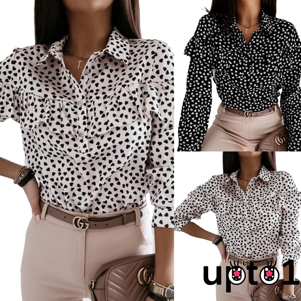 polka dot print blouse