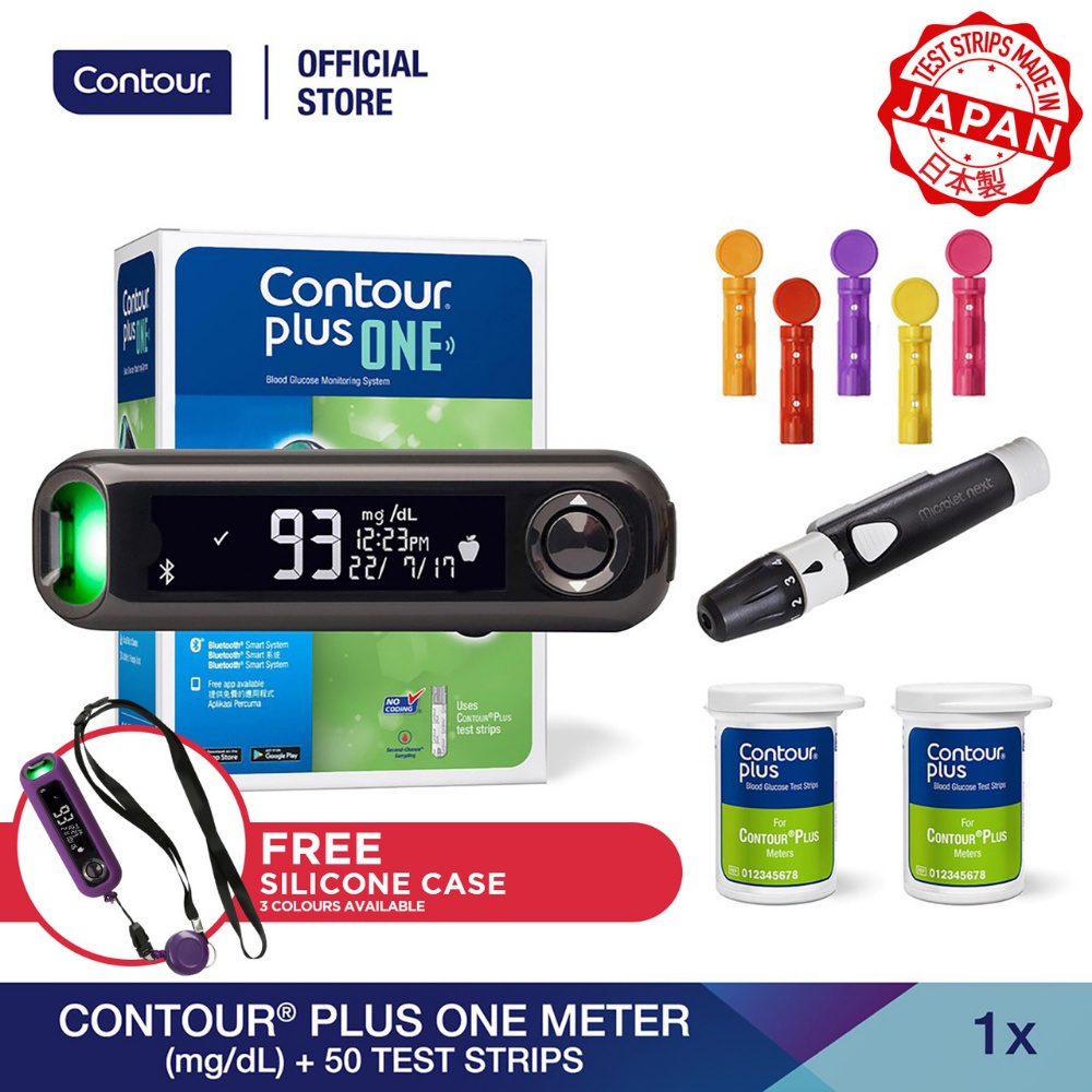 Contour Plus One Blood Glucose Meter (mg/dL) + 50 Test Strips Shopee