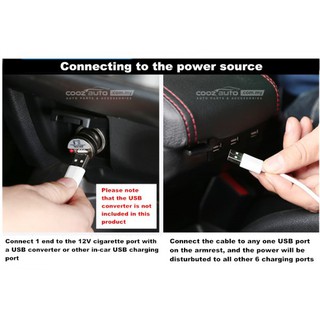 7 USB Double Layer Arm Rest Armrest Console for Proton 