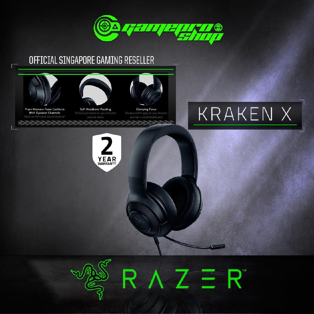 Razer Kraken X For Console Multi Platform Wired Gaming Headset Shopee Singapore