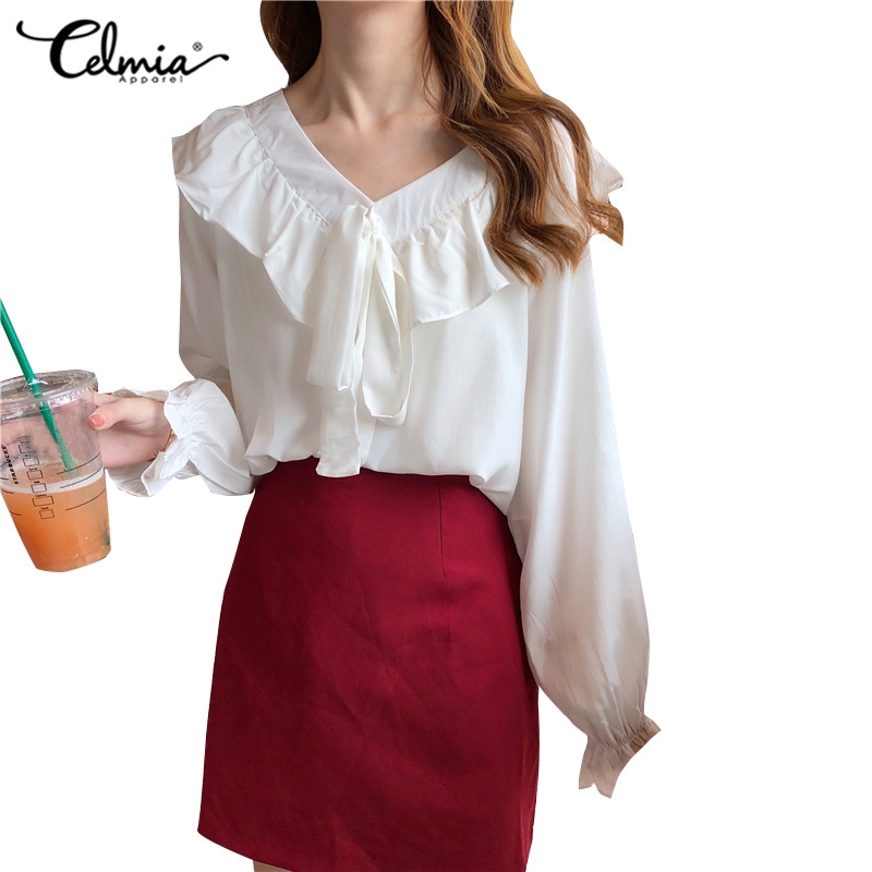 ruffle blouse long sleeve