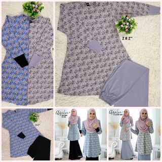  BAJU  KURUNG AZALEA 2 MOSS CREPE TAK  PAYAH  GOSOK  NURSING 