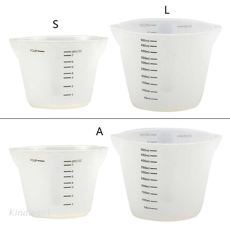 King 500ml 250ml Reusable Silicone Measuring Cups Resin Mixing Jewelry Casting Molds Acrylic Paint Pouring Ee Singapore - How To Measure Acrylic Paint For Mixing