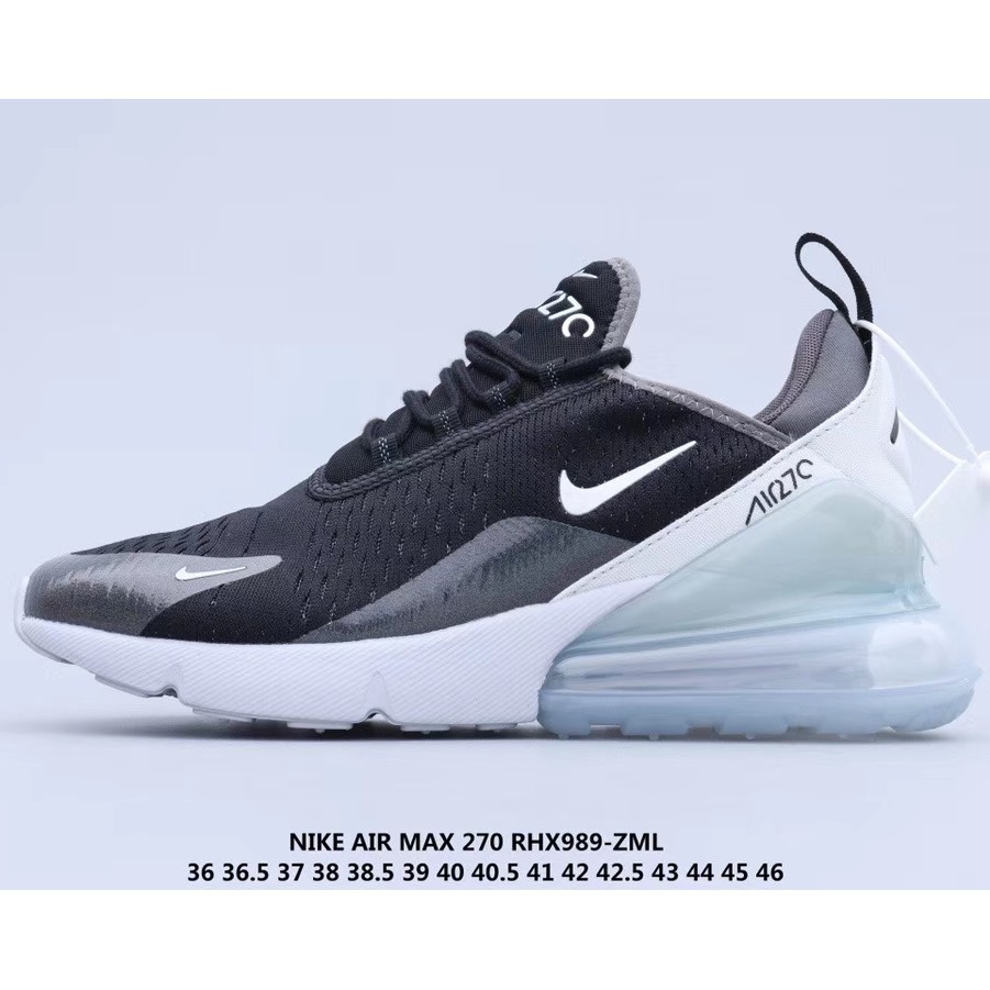 white and black nike air max 270