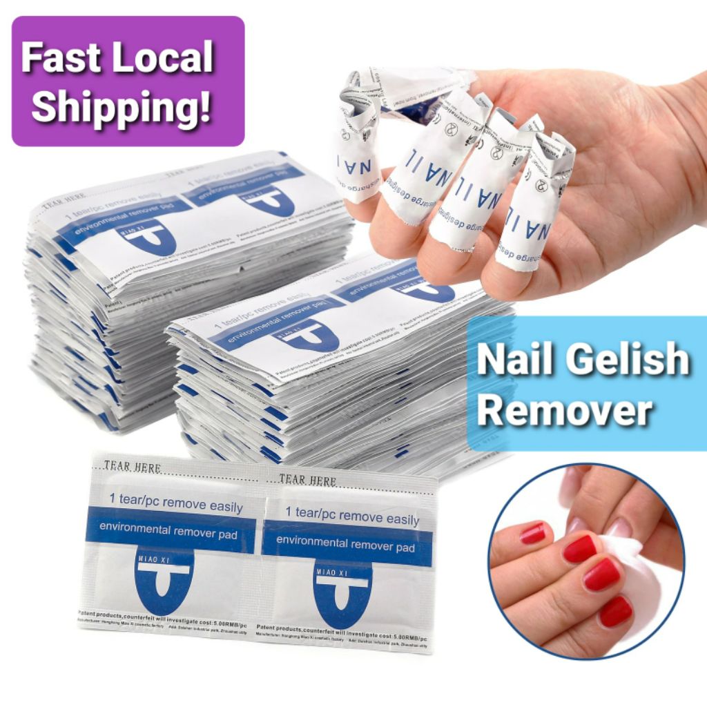 Nail Gelish Remover Foil Wrap (MiaoXi) 20/40/60/80/100pcs Ready Stock ...