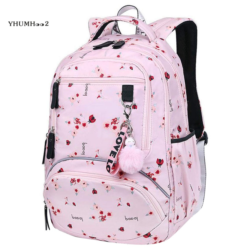 ☆Large School Bag Cute Student School Backpack Printed Waterproof