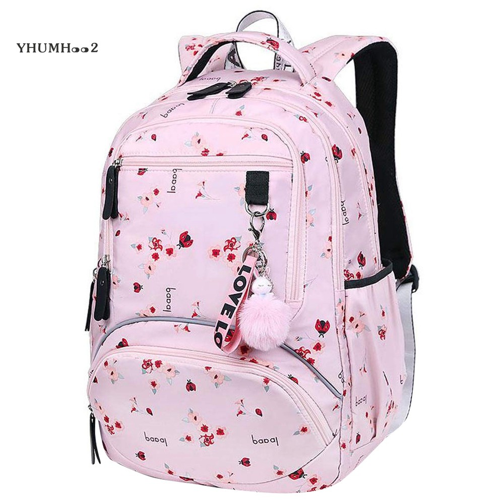 pink college backpack