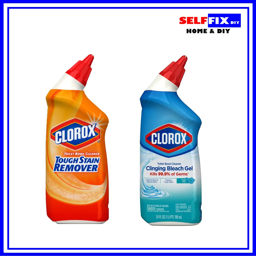 Clorox Toilet Bowl Cleaner Tough Stain Remover / Clinging Bleach Gel