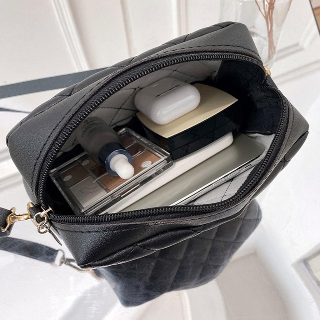 Image of Leather Sling Bag Women Fashion Shoulder Bag Simple Messenger Style Handbag Bag Lady R4K0 #7