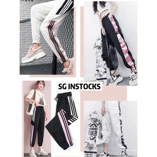 Image of (SG SELLER Instocks) CHEAP LADIES KOREAN STYLE JOGGING/ TRACK PANTS FOR SPORTS AND EXERCISE/ CASUAL LONG PANTS