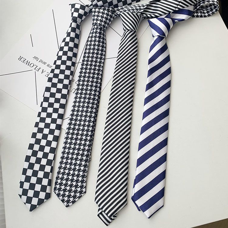 Men Neckties Skinny Gentlemen Tie Necktie Elegant Neckties for Business Dances 