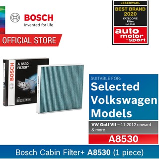 Bosch Cabin Filter Plus for Volkwagen VW - Filter+ A8530 (Anti-allergic & anti-bacterial)