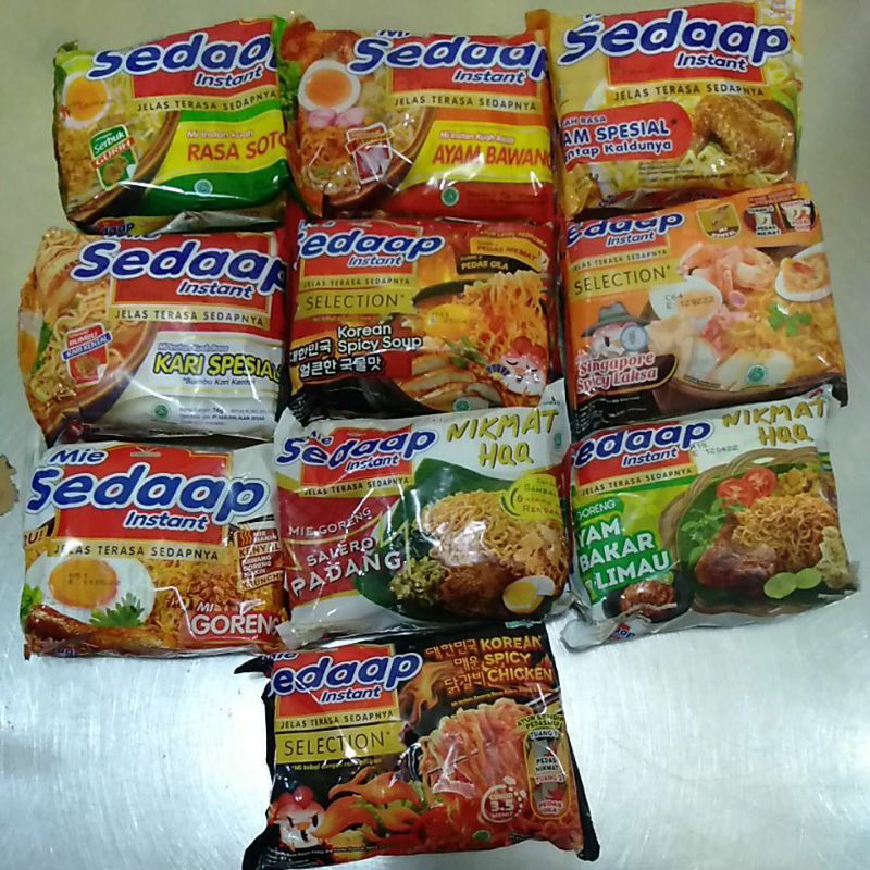 Mie Sedaap Instant Noodles All Variant Bundle Of 5 Packets Shopee