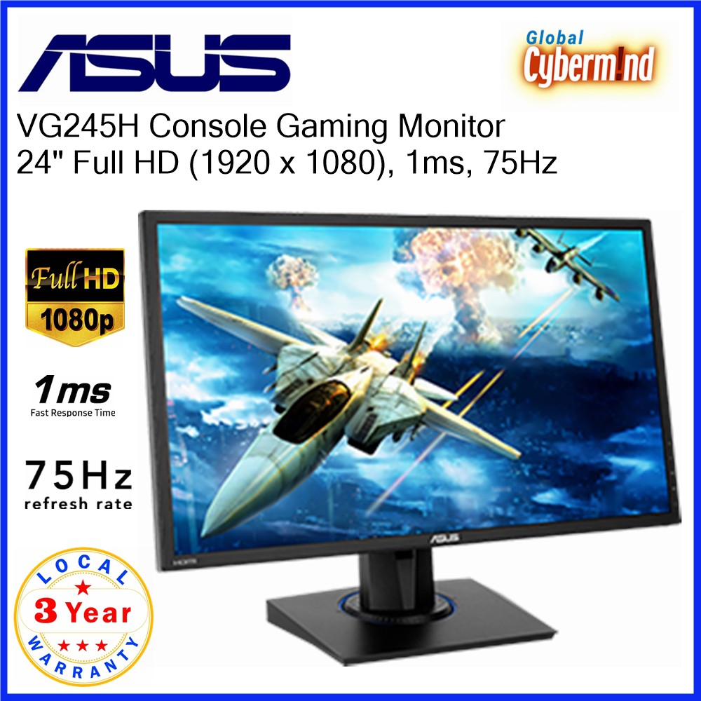 ASUS VG245H 24" Console Gaming Monitor Full HD, 1ms, GameFast Input