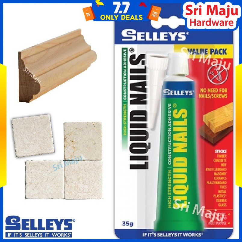 MAJU Selleys Liquid Nail 35g 75g All Purpose High Strength MAJU Selleys Liquid Nail 35g 75g All Purpose High Strength