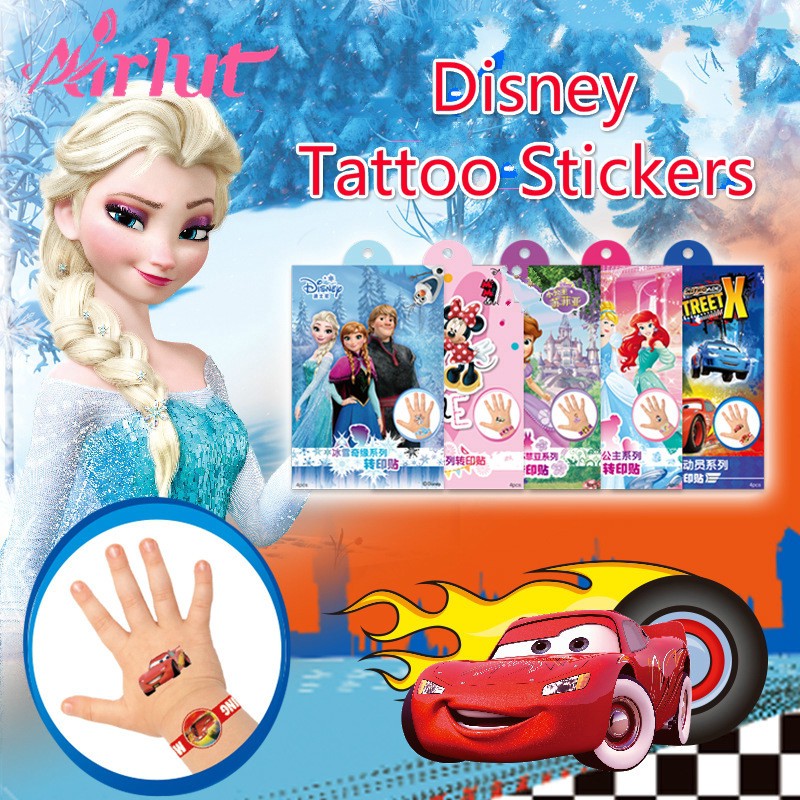 Waterproof Tattoo Stickers Disney Princess Tattoos Temporary Tattoos For Kids Shopee Singapore