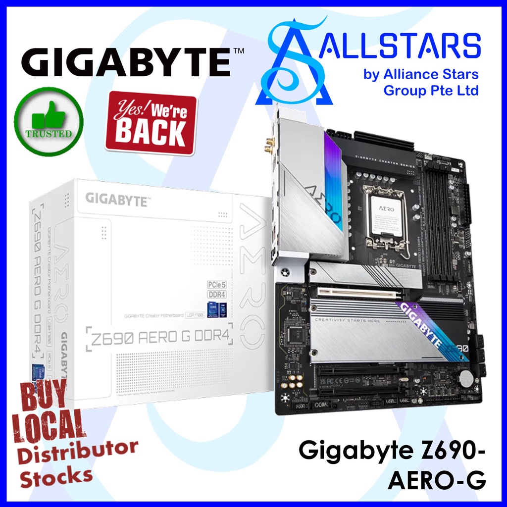 Gigabyte Z690 AERO G DDR4 Intel Z690 LGA1700 Mainboard (Warranty 3years