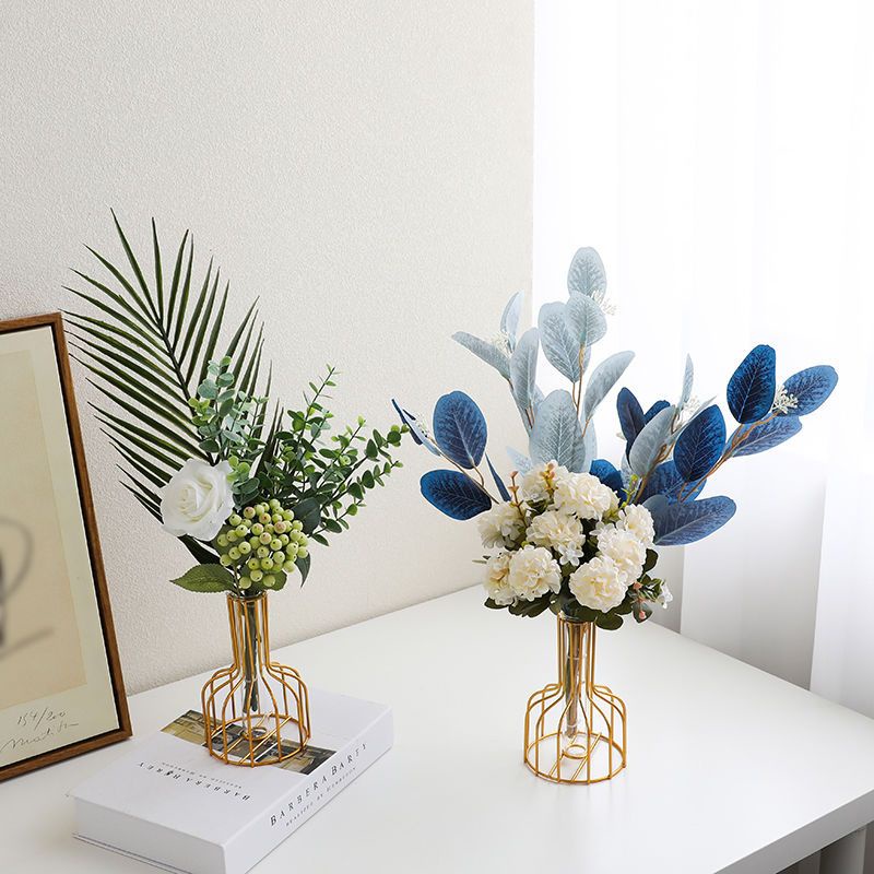 artificial flower with vase fake flowers for decoration Living Room