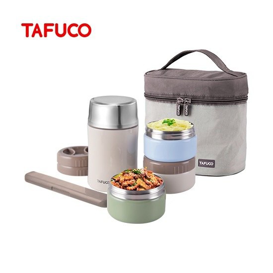 TAFUCO Stainless Steel Thermal Lunch Box With Bag Set 1050ml Shopee