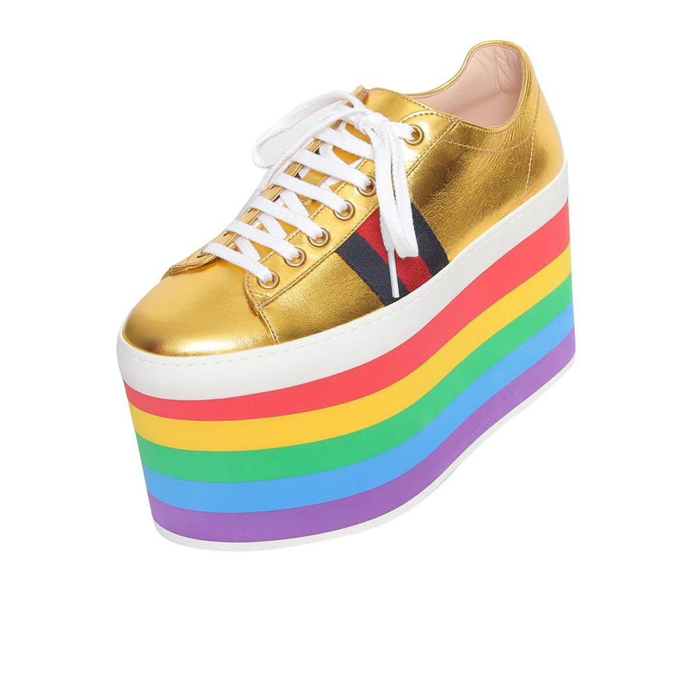 platform rainbow sneakers