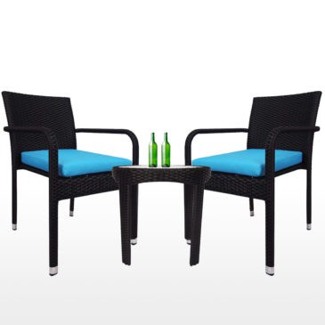 Jardin 2 Chair Patio Set Blue Cushion Arena Living Shopee