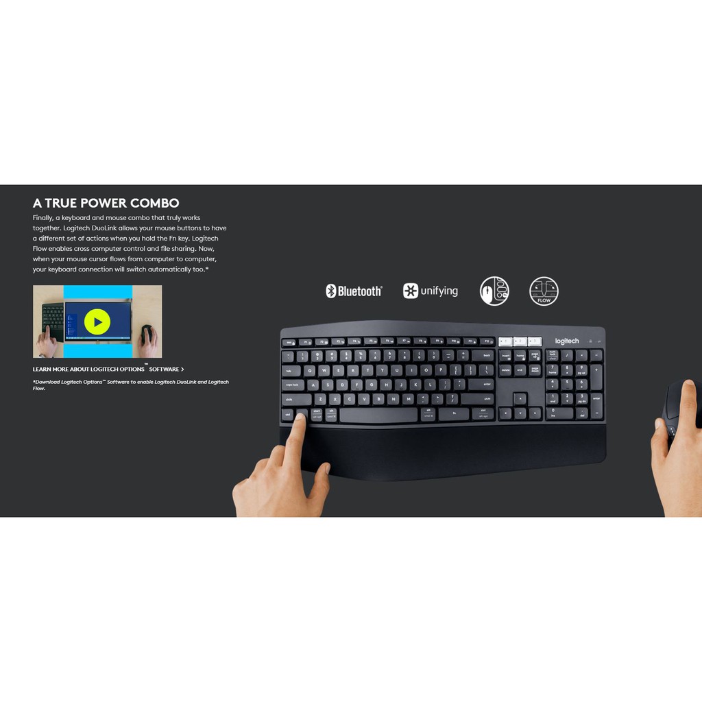 Original Logitech Mk850 Performance Wireless Keyboard And Mouse Combo 1 Year Singapore Warranty 9 0033 Shopee Singapore