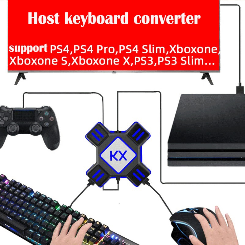 Kx Conversion Box Switch X Box Ps4 Ps3 Game Handle Keyboard And Mouse Adapte Applicable To Fps Tps Rpg Rts Games Shopee Singapore