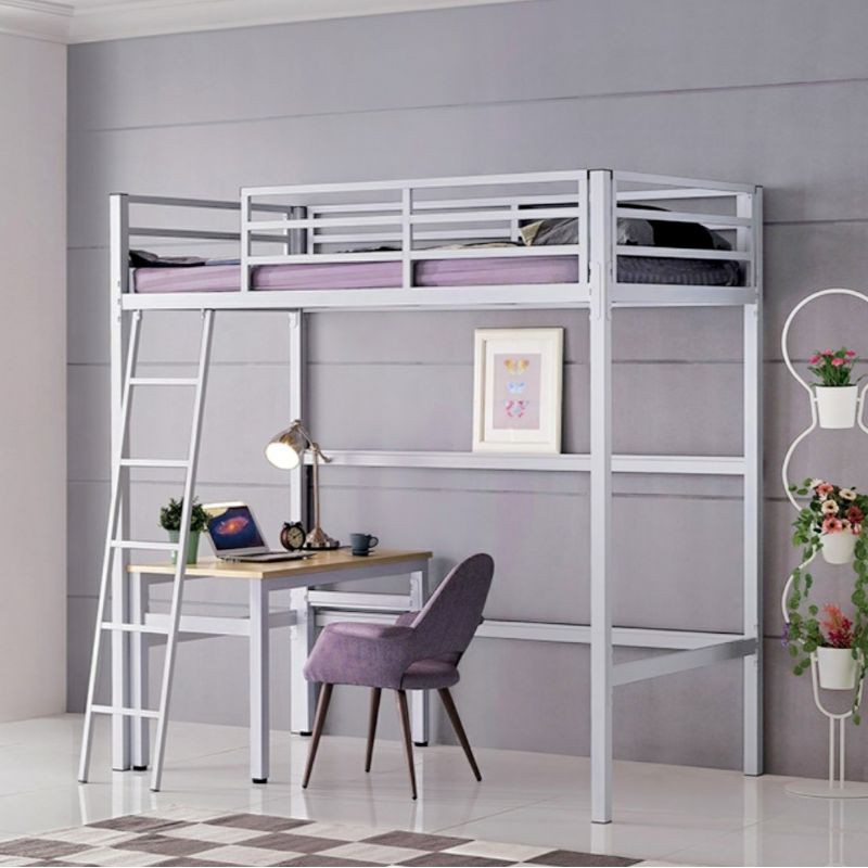 Space Saving Metal Loft Bed Bunk Mini Loft Samll Space Smart Solution Modern Interior Furniture Super Single Queen Size Shopee Singapore