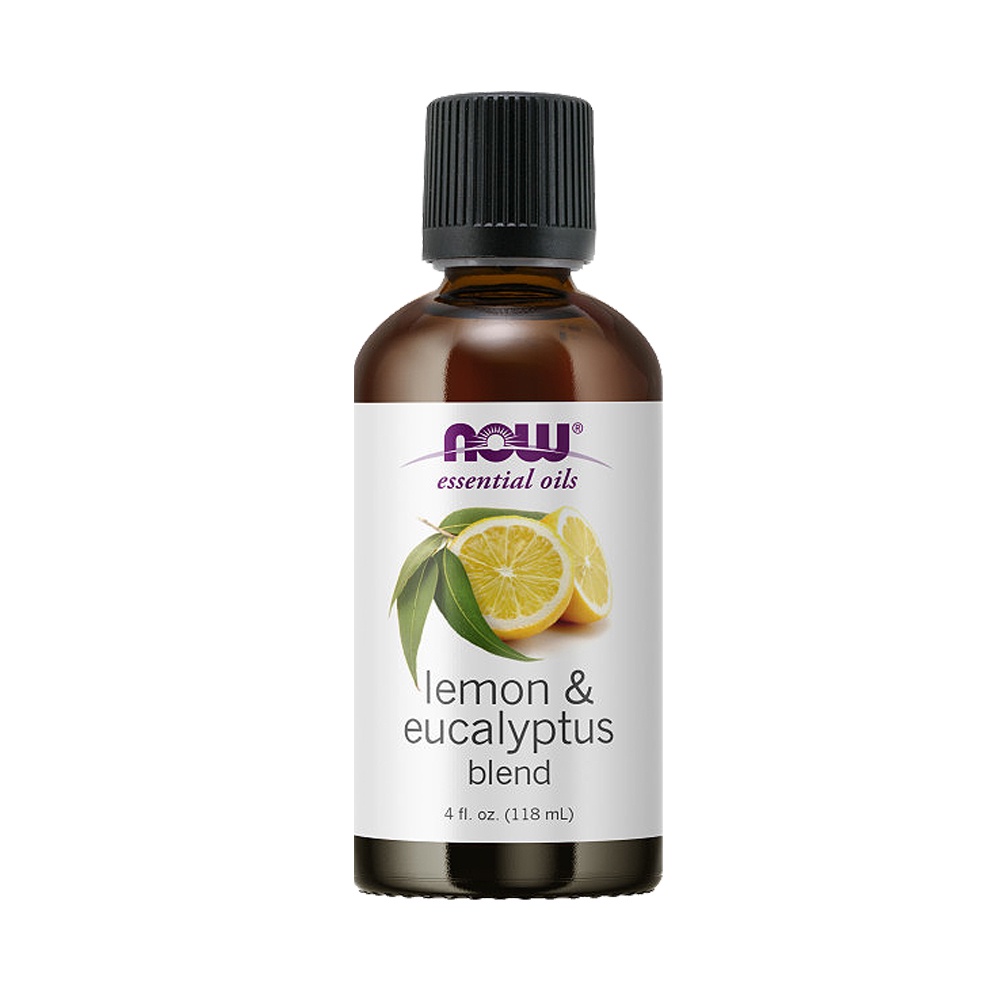 NOW Essential Oils, Lemon & Eucalyptus Oil Blend, Invigorating Aromatherapy, Vegan, (118 ml)