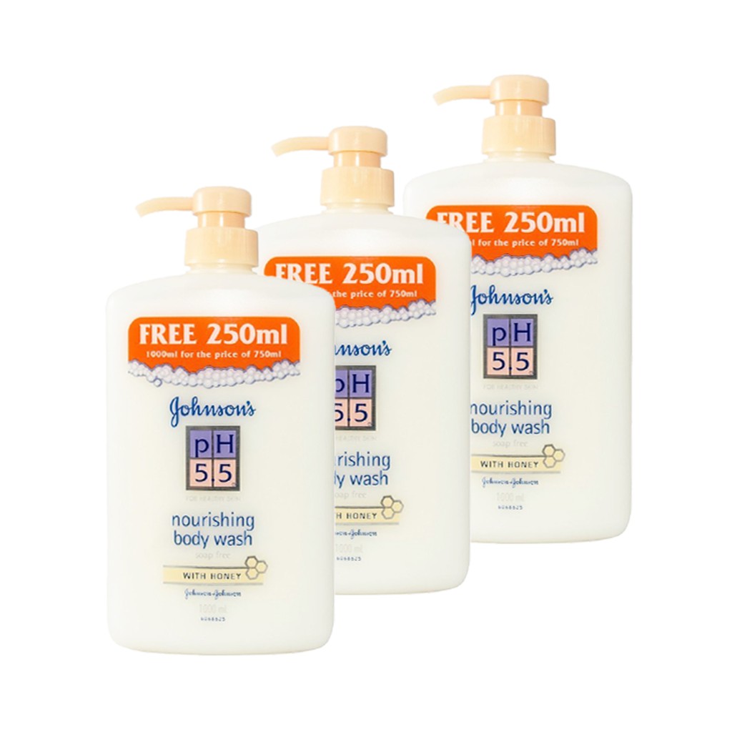 Johnson's pH5.5 2in1 Body Wash 750+250ml x3 Shopee Singapore