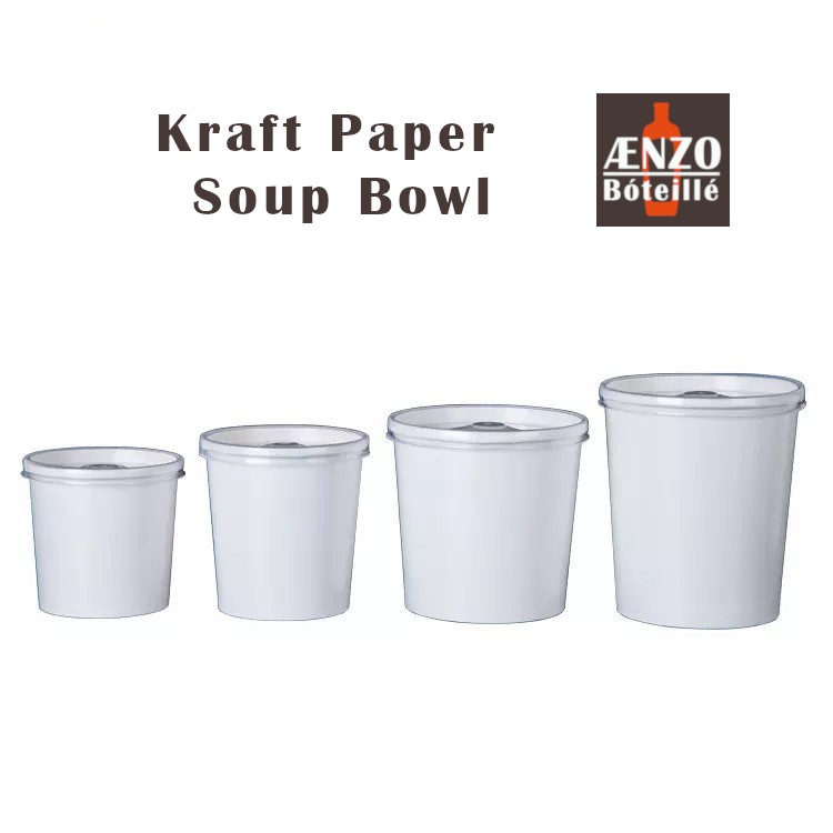 Kraft Paper Bowl Soup Bowl Disposable Food container Noodle bowl with